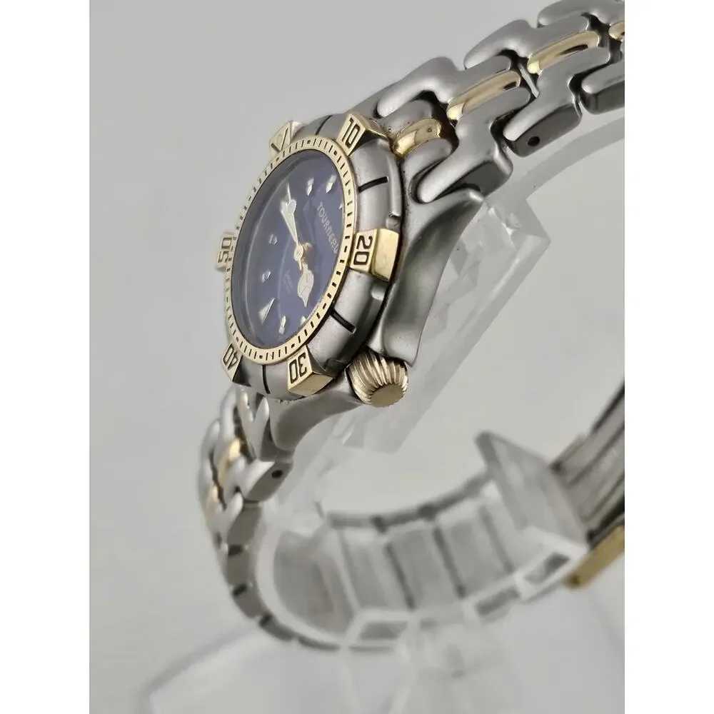 Ladies Vintage Tourneau Seapearl Dive Military Rotating Bezel New Battery Watch